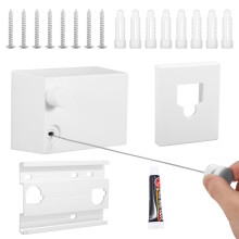 15.75 FT Retractable Wall-Mounted Clothesline, Heavy-Duty Stainless Steel Laundry Line for Home/Balcony/Bathroom