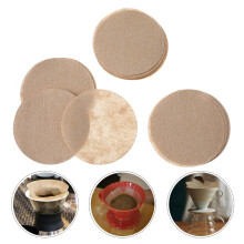 300Pcs Round Paper Coffee Filters Unbleached Natural Beige for Coffee Machines