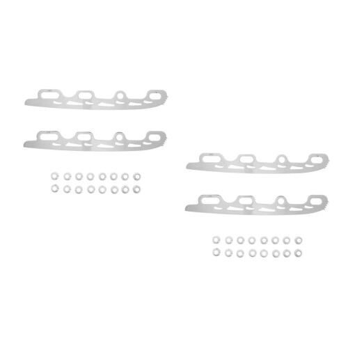 2Pairs Lightweight Stainless Steel Ice Skate Replacement Silver