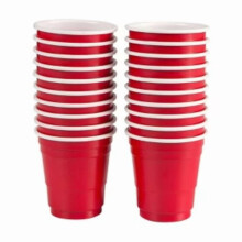 2oz Red Disposable Shot Cups - 20PK Plastic Shot Glasses for Events