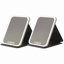Foldable LED Makeup Mirror, Rechargeable & Portable – Compatible with Home, Office, Dorm, Bedroom, Living Room