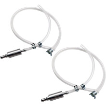 Motorcycle Brake Bleeder Hose Kit, One-Way Check Valve, Aluminum Body with Soft Tube, 2pcs