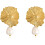 18K Gold Plated Floral Pearl Stud Earrings 1