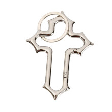 Karabiner-Schlüsselanhänger, Legierung, silber- oder goldfarben, 1 Stück