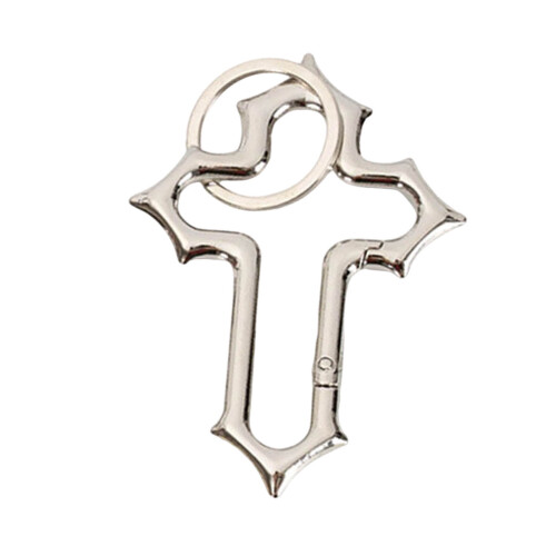 Karabiner-Schlüsselanhänger, Legierung, silber- oder goldfarben, 1 Stück