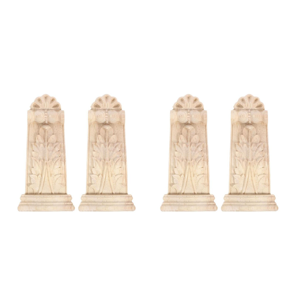 4Pcs Wooden Corbels Brackets Carved European Style Rustic Shelf Decor 3703961728781