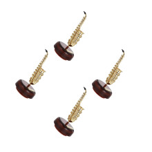 4Pcs Artistic Golden Plastic Music Box Instrument Decor