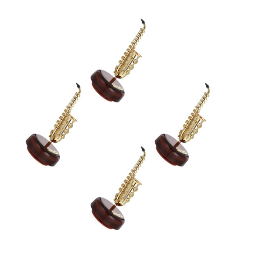 4Pcs Artistic Golden Plastic Music Box Instrument Decor