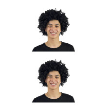 2Pcs Black Elastic Masquerade Costume Wigs for Adult and Kids