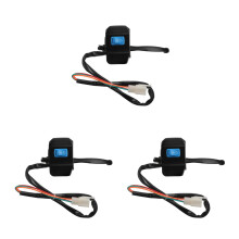 3Pcs Electric Scooter Control Button Waterproof Handlebar Switch Black
