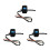 3Pcs Electric Scooter Control Button Waterproof Handlebar Switch Black 1