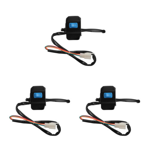 3Pcs Electric Scooter Control Button Waterproof Handlebar Switch Black