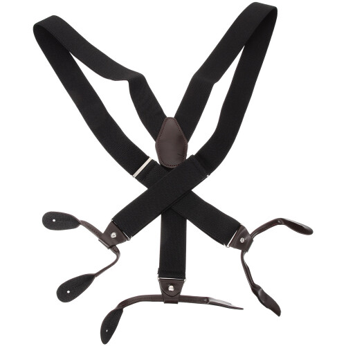 Mens Braces for Trousers Adjustable Elastic Polyester for Suits and Jeans