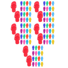 90St Siliconen Cocktailmarkers Slippers Voor Glazen Kleurrijk Set