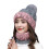 Ensemble bonnet et écharpe en maille doublée polaire, gris, taille unique 1