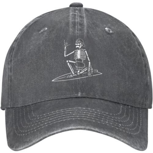 Καπέλο μπέιζμπολ Skeleton Skateboard Denim – Ρυθμιζόμενο