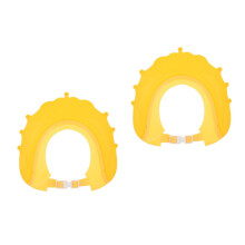 2Pcs Toddler Bath Hat Adjustable Crown Soft Silicone Baby Shower Cap