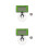 2Pcs ABS Aquarium Thermometer Water Temperature Measure Green Durable 1