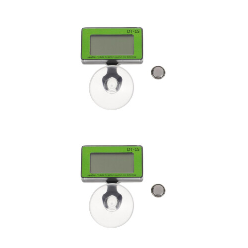 2Pcs ABS Aquarium Thermometer Water Temperature Measure Green Durable