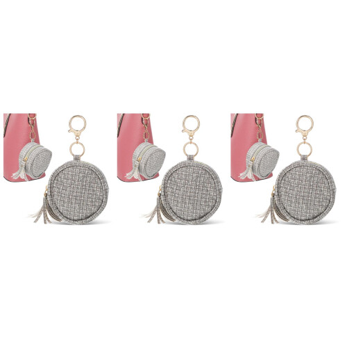 3Pcs Portable Bag with Clip Multi-Color Storage Pouch