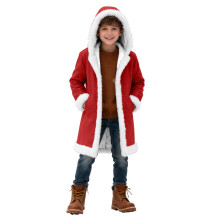 AWZXDE Boys And Girls Winter Festival Cardigan Hooded Holiday Celebration Kids Coat For 2-13 Years Red,3-4 Years