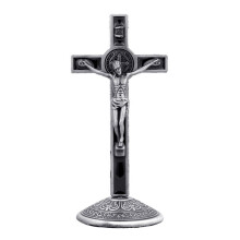 Holy Table Cross Jesus Christ on the Stand Christian Church Relics Figurines Catholic Antique Home Decoration