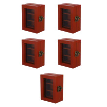 5Pcs Vintage Wooden Mini Bookcase Small Shelf for Desk and Home Decor
