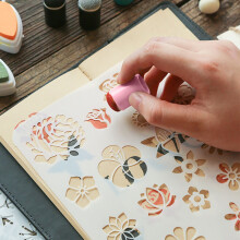 DIY Sponge Finger Painting Kit Hand Account Printing Mud Tool