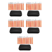 5Sets Woodcarving Kit Sturdy Wood & Zinc Alloy Carving Brown Set