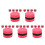 50Pcs Red Eva Felt Chalkboard Erasers for School Whiteboard Cleaning 9