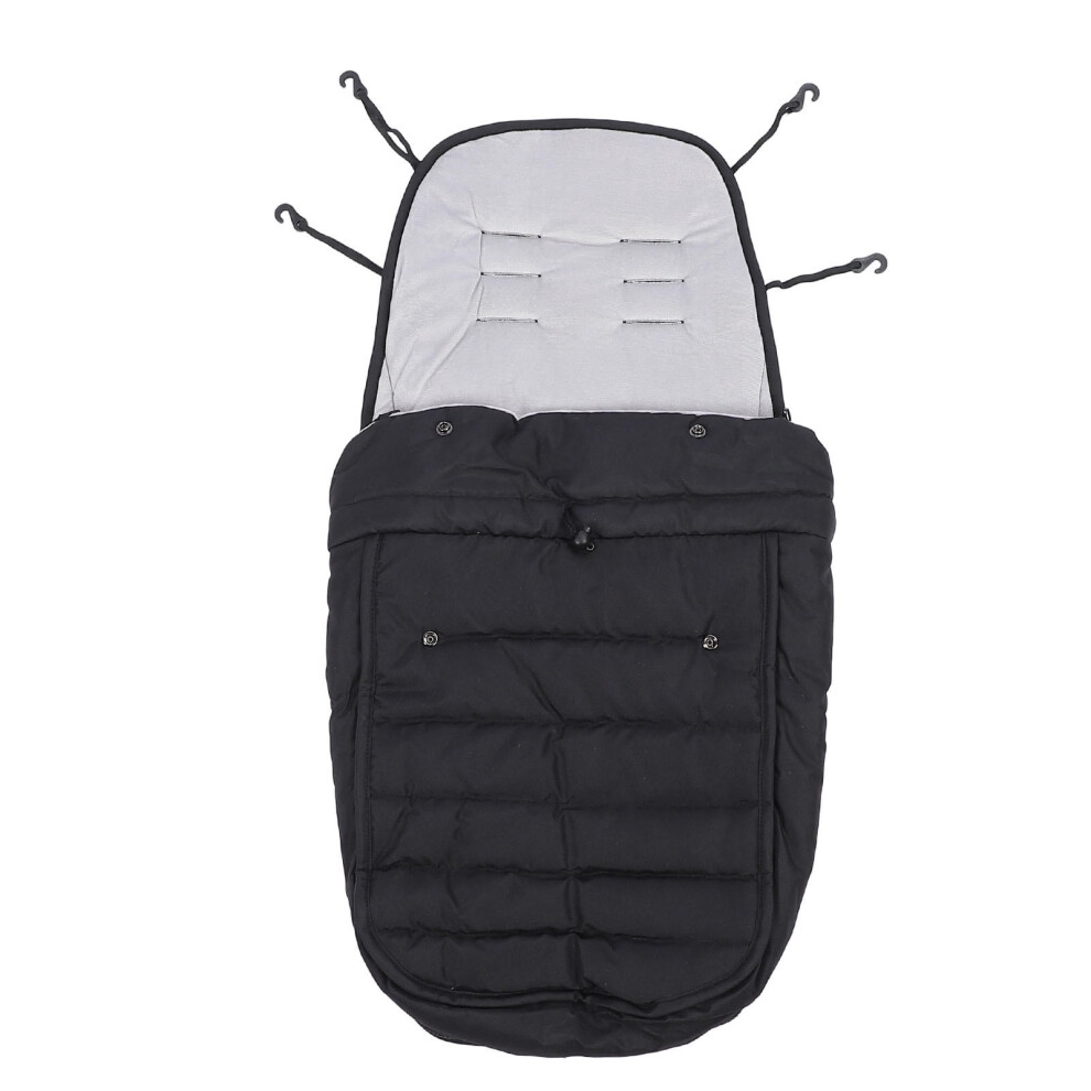 Winter Footmuff For Strollers – Thick, Wind‑Proof, Adjustable Lock, Universal Fit, Black