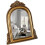 Baroque vanity mirror gold resin frame 9.6x6.5 inch 1