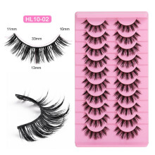 False Eyelashes Fluffy Lightweight Cat Eye 10 Pairs