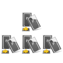 40Pcs Black PVC Kids Car Stickers Playroom Wall Decals Removable Fun