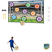 Stryka Skillzone- Football Accuracy Target Game, Indoor/Outdoor Football Game Set, Foldable Flannel Ball Pad Goal Toy (Goalkeeper - Yellow)