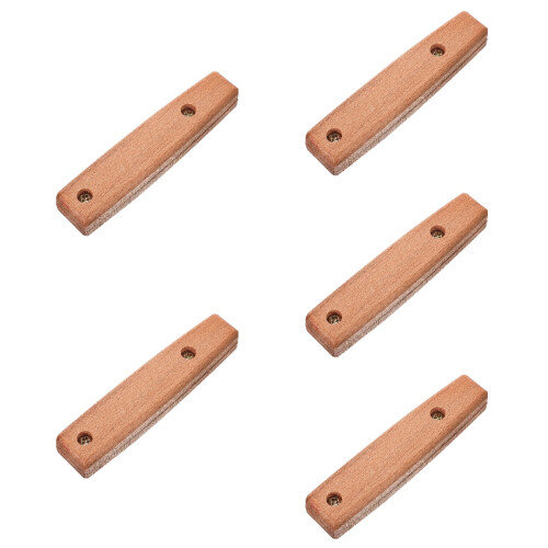 5Sets Wooden Spatula Handles Replacement Durable Anti-Slip Kitchen Use