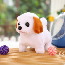 Cute Toy Dog, Realistic Walking & Barking Puppy, Interactive Educational Pet Toy for Kids, Soft Furry, 5.5", 2 AA Batteries