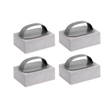 4Pcs Pumice Stone Oven & Grill Cleaner with Handle, Compatible with Blackstone, Heavy-Duty Flat Top BBQ Cleaner