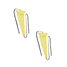 2Pcs Yellow Cleaning Cloth for Saxophone Flute Clarinet Durable Fabric