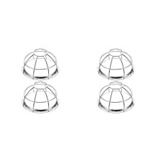 4Pièces Protection Filtre Detecteur Acier Argent Usage Maison
