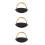 3Pcs Black Ceramic Serving Platters with Handle Sushi Appetizer Plates 2