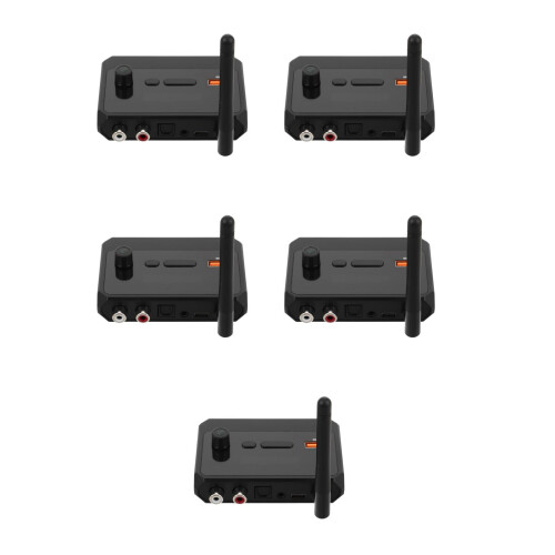 5Sets Wireless Audio Streaming Amplifier Black ABS Metal for Home Use