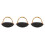 3Pcs Black Ceramic Serving Platters with Handle Sushi Appetizer Plates 6