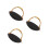 3Pcs Black Ceramic Serving Platters with Handle Sushi Appetizer Plates 7