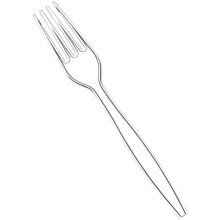 [100 Pack] Heavy Duty Disposable Clear Plastic Forks - Basic Cutlery for Parties, Events, and Everyday Use (Formerly Comfy Package)