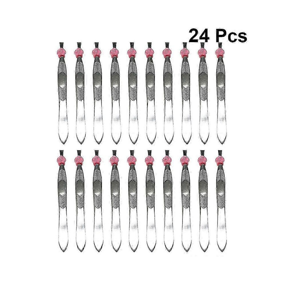 24pcs Stainless Steel Arrow Pattern Eyebrow Clip Heart Shape Buckle Eyebrow Tweezers Multi-functional Eyebrow Tweezers 26s