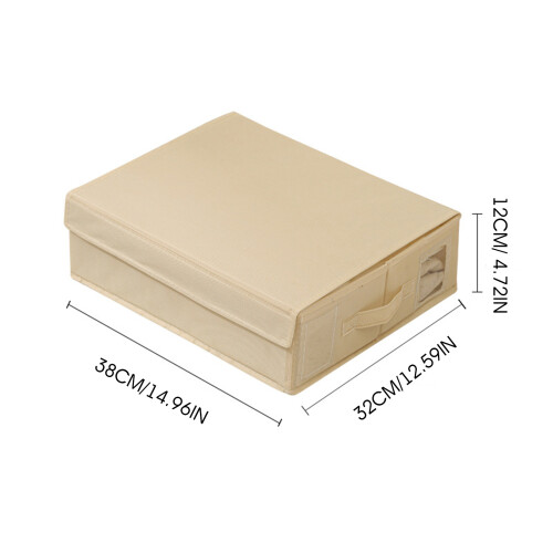 (Creamy White) Foldable Storage Case for Bedding & Clothes 2