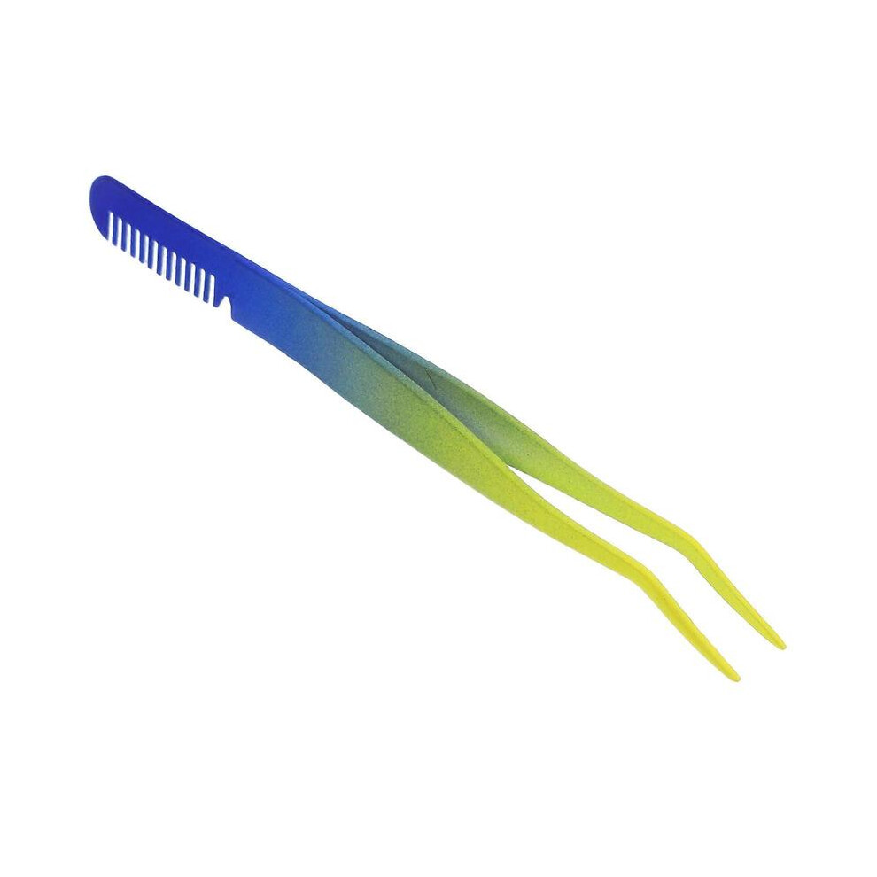Multi-Functional Stainless Steel Eyelash Tweezer with Comb for Eyebrow Shaping and False Lashes 1