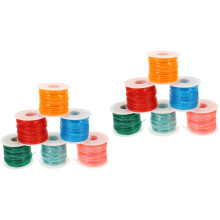 2Sets Colorful Plastic Lanyard Strings for DIY Bracelets and Keychains
