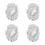 4Pcs Silver Cover Polyester Sunshade for Car Travel 5